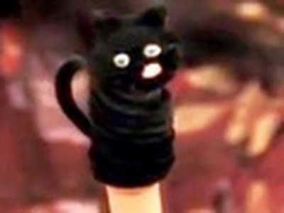 Crafty Camp 'Black Cat Finger Puppet'