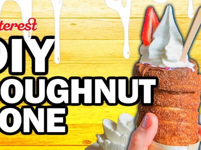 DIY Doughnut Ice Cream Cone - Man Vs Corinne Vs Pin