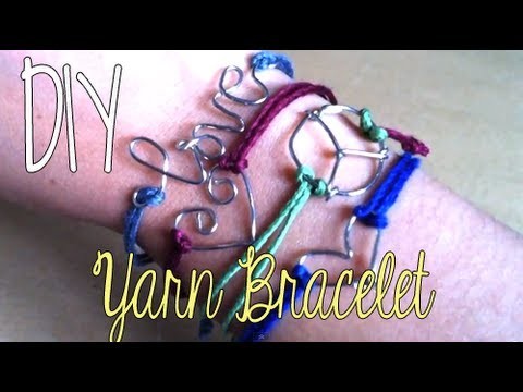 DIY; Simple Yarn Bracelet