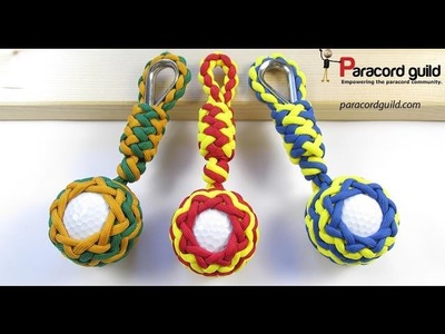 Golf ball paracord key fob