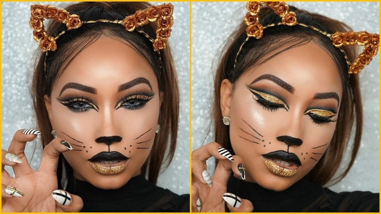Halloween Full Glam | Cat Face Makeup