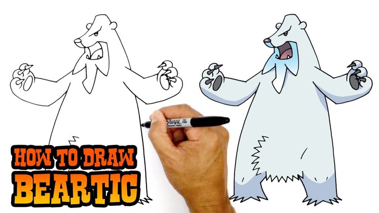 How to Draw Beartic (Pokemon)- Kids Art Lesson