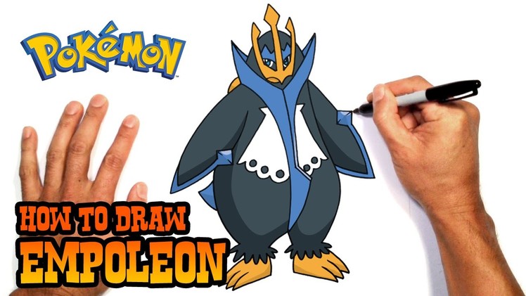 How to Draw Empoleon (Pokemon)- Easy Art Lesson