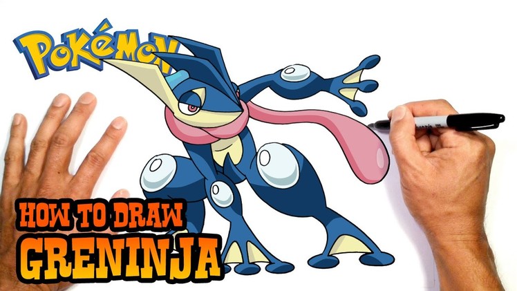 How to Draw Greninja (Pokemon)- Simple Step by Step Lesson