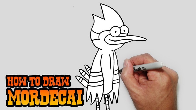 How to Draw Mordecai- Regular Show- Video Lesson