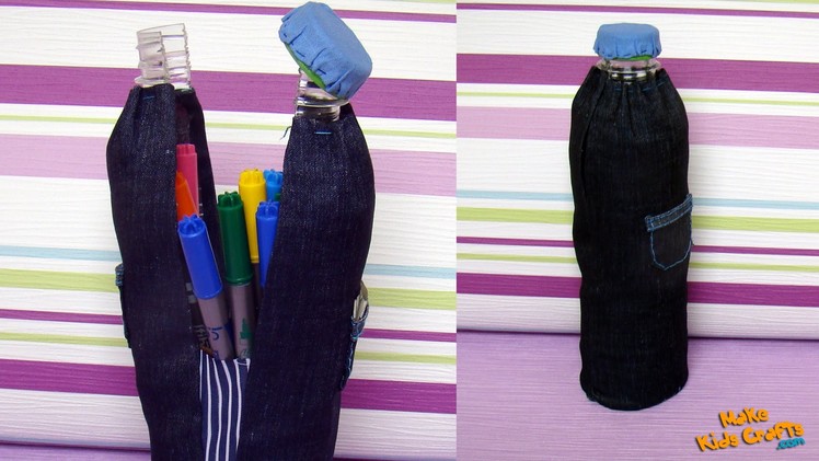 How to make a Plastic Bottle Pencil Case?