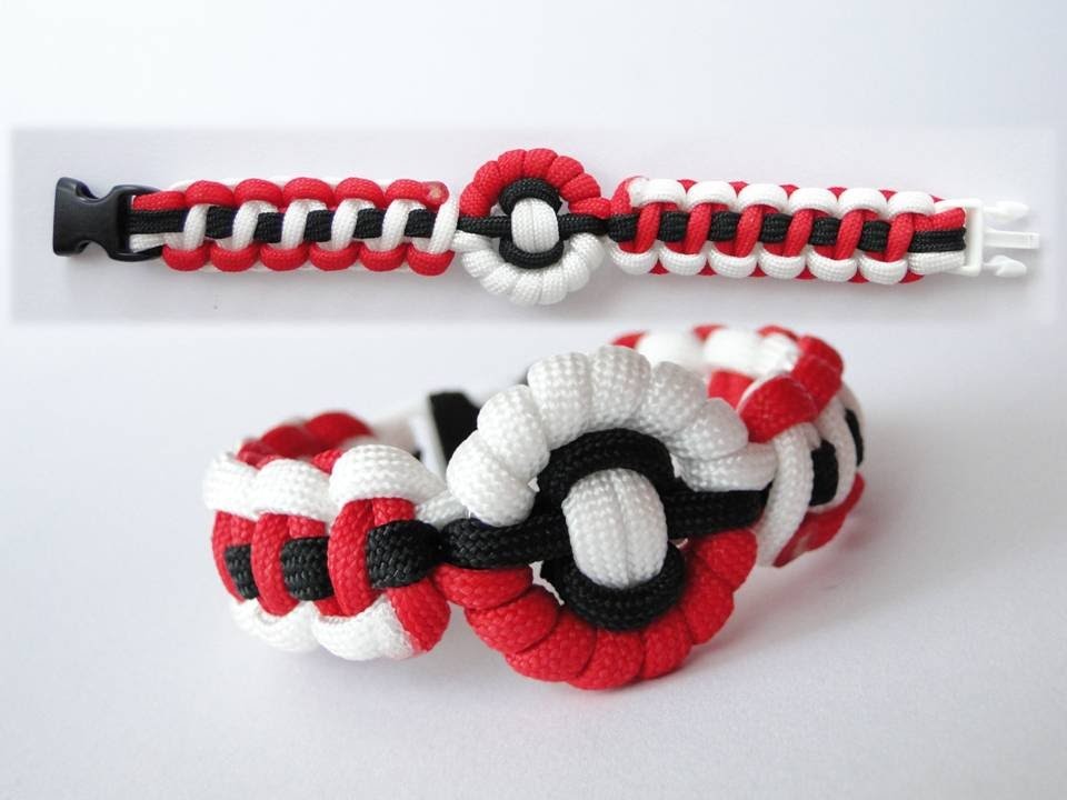 How to Make a Pokeball,Pokemon Themed Paracord Bracelet-Version 2