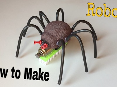 How to Make a Robot - Big Spider - BristleBot - Simple Toy - Tutorial