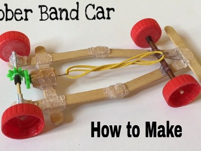 How to Make a Rubber Band Car - Very Fast and Powerful - Tutorial