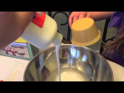 How to make slime with borax and glue.