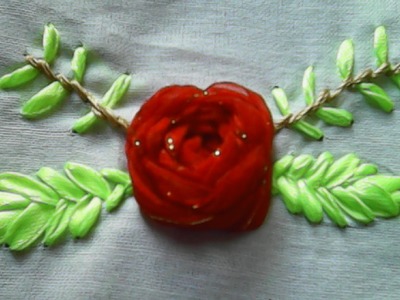 Kreasi sulam pita-Cara membuat bunga mawar dari pita-How to make roses from ribbon