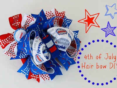 Let's make a STACKED BOUTIQUE HAIRBOW. 4th of July bow tutorial