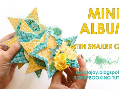 Mini album with shaker cover. Scrapbooking Tutorial. Scraps Of Darkness July 'An Ocean Tale' Kit