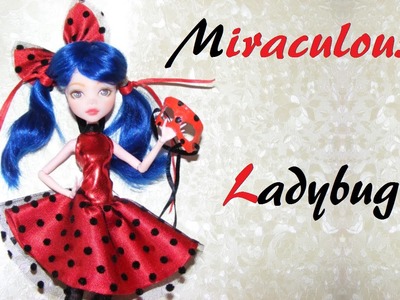Miraculous Ladybug Doll Dress. Ladybug inspired Dress