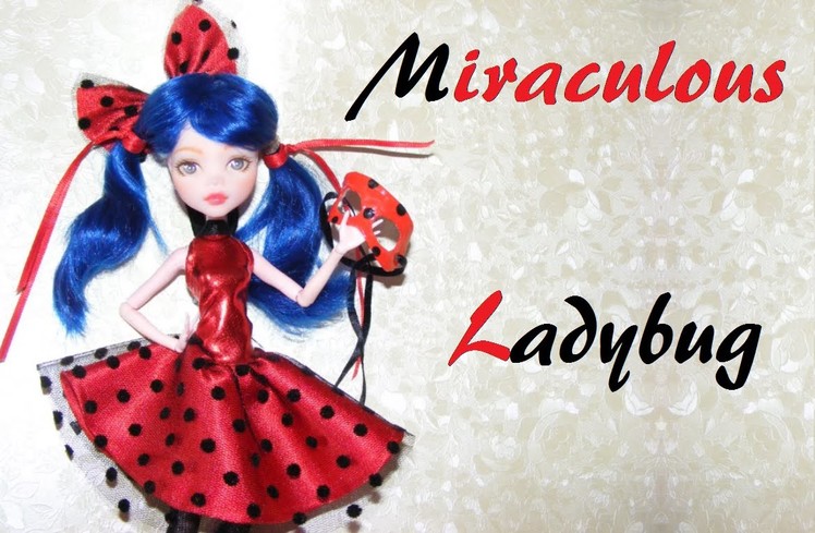Miraculous Ladybug Doll Dress. Ladybug inspired Dress