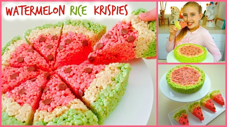 Watermelon Rice Krispies Treat  