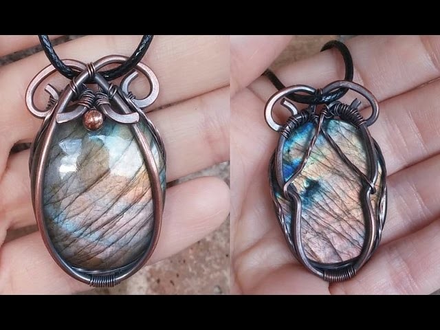 Wire Wrapped Cabochon Minimalistic Pendant Tutorial