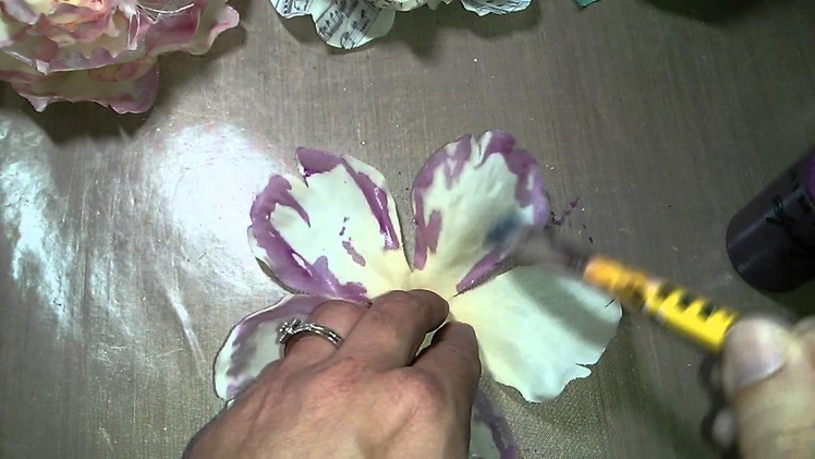 Altered fabric flower tutorial