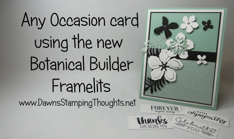 Any Occasions card with Botanical Builder Framelits from Stampin'Up!