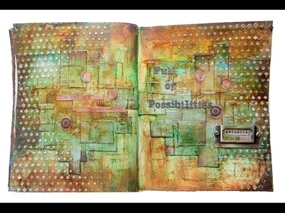 Art Journaling Page with 7 Dots Studios by Keren Tamir