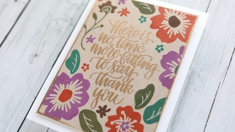 Bright Multicolor Autumn Stamping (Thank You Card)
