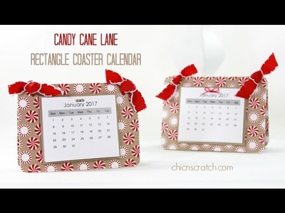 Candy Cane Lane Rectangle Coaster Calendar