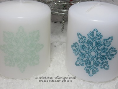Crafty Christmas Countdown #10 - Candle Stamped with a Flurry of Wishes