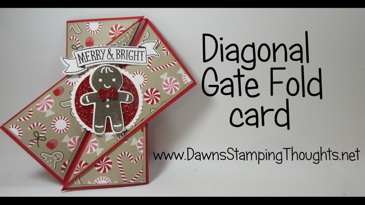 Diagonal Gate Fold card featuring Stampin'Up! products