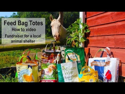 Feed Bag Tutorial-fundraiser for animal shelter-mass production step by step directions