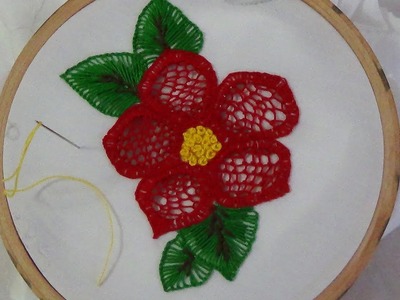 Hand Embroidery: Button Hole Net Stitch