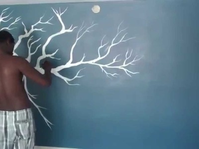 How to draw - 3d tree on the wall - Paint With Dilip Art