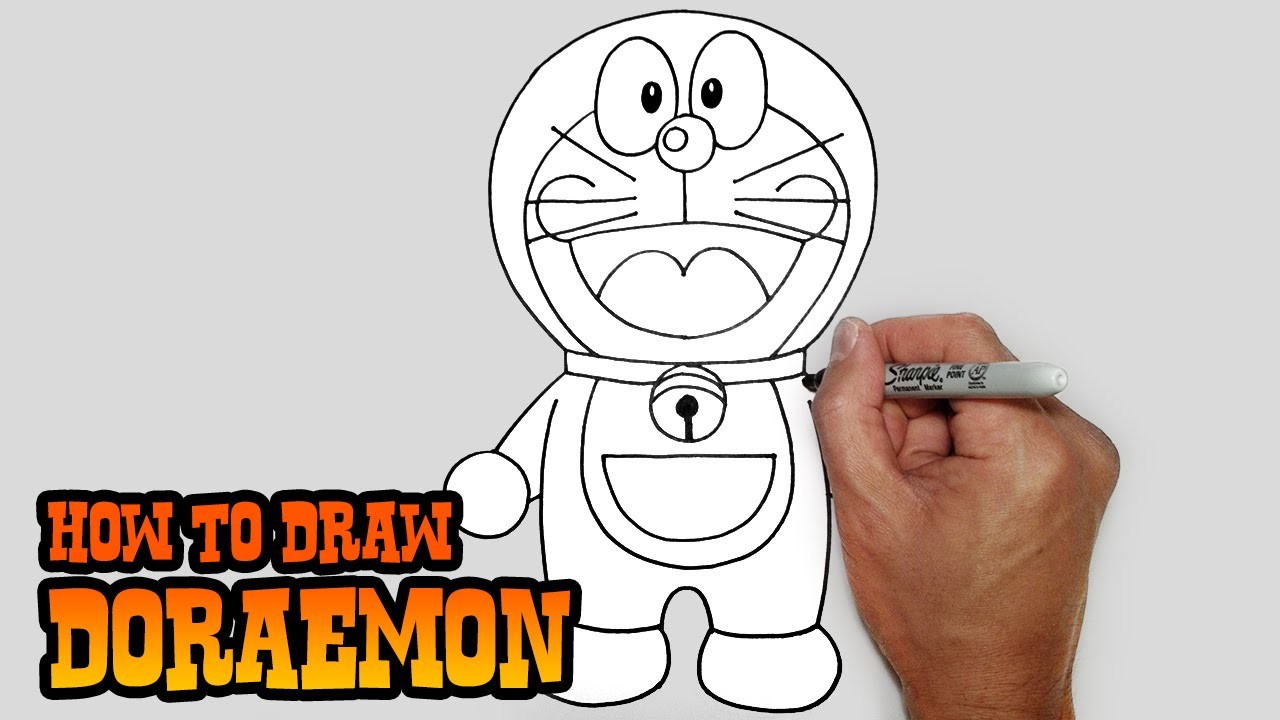 How to Draw Doraemon- Step by Step Video Lesson