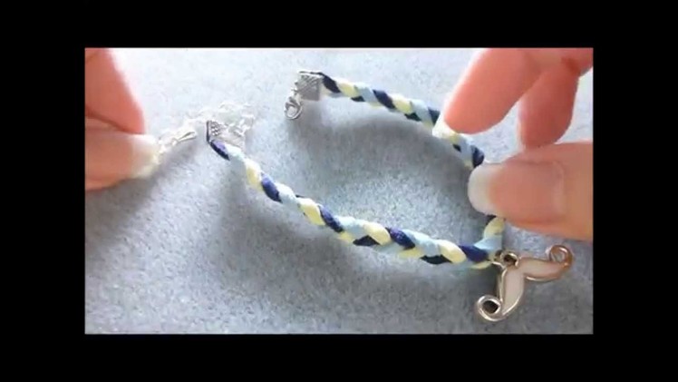 How to Make a Braided Bracelet with Charms using Faux Suede Cords