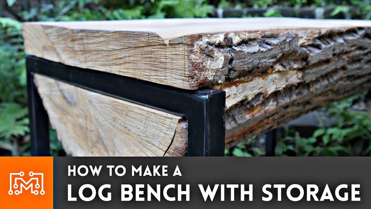 How to make a log bench with HIDDEN storage!