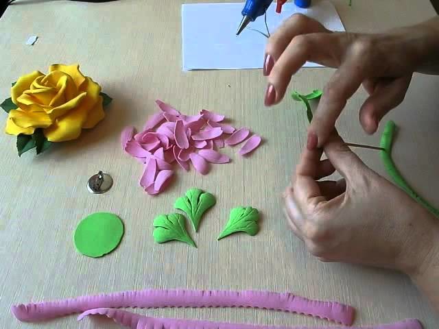 How to make Flowers Gerbera Foam Sheet. . How to make Foam Flower, DIY, Tutorial Foam