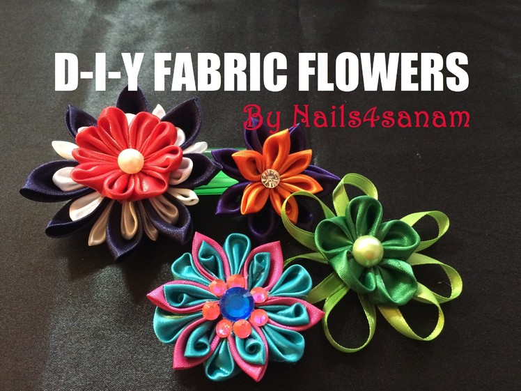 How to make flowers using ribbon or fabric - quick and easy