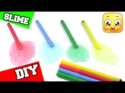 How To Make Slime With Markers DIY SLIME No Borax or Liquid Starch or Detergent