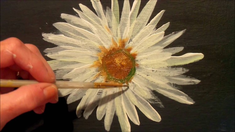 How to Paint a Daisy with Acrylic Paint,  Easy Step by Step Tutorial
