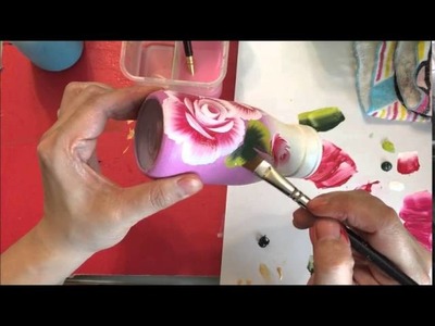 How to paint milk bottle in acrylic part 2