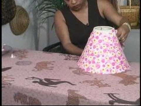 Making a Custom Lamp Shade : Gluing Fabric to a Custom Lamp Shade