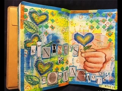 Mixed Media Art Journal Page - Mission Inspiration February '16