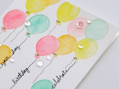 No-line Watercoloring for card makers