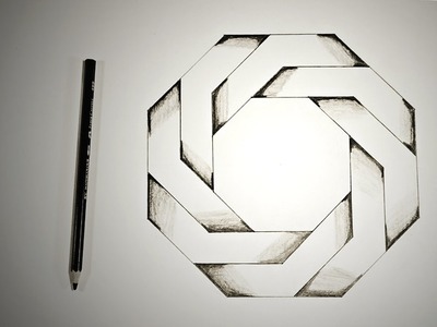 Optical Illusions - How To Draw Twisted Octagon