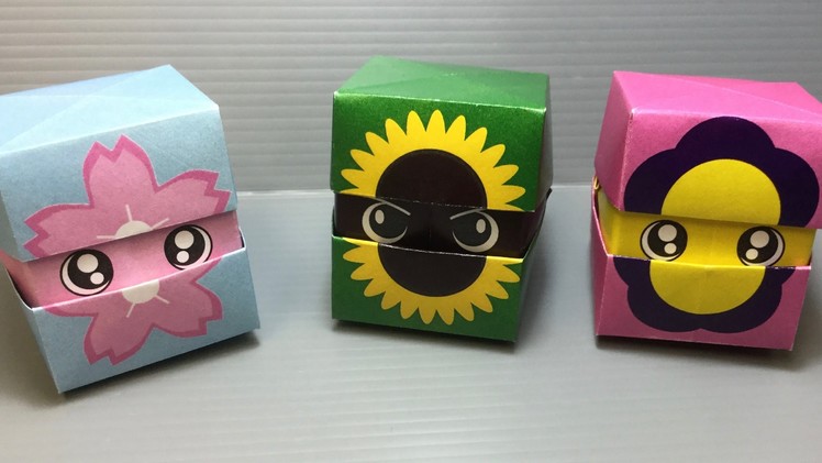 Origami Changing Faces Flower Cube