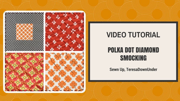 Polka dot diamond smocking video tutorial