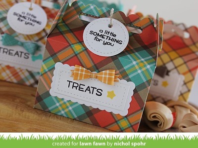 Scalloped Treat Boxes with Perfectly Plaid Fall (Lawn Fawn)