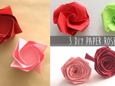 3 Easy DIY Paper Rose