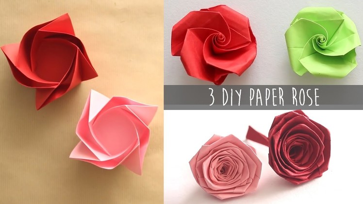 3 Easy DIY Paper Rose