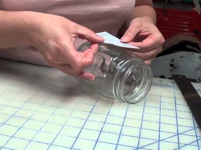 Applying One-Time Use Vinyl Glass Etching Stencil to Drinking Jar or Mason Jar