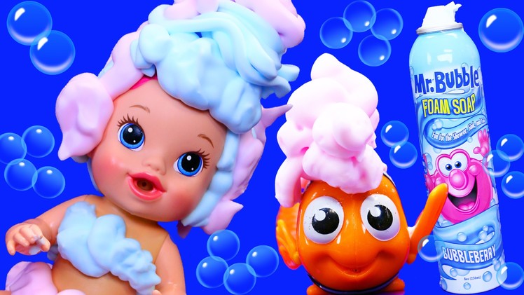 Baby Alive Bath Time Color Change Water Bubble Bath ❤ Surprise Fizz Egg & FOAM Soap DisneyCarToys